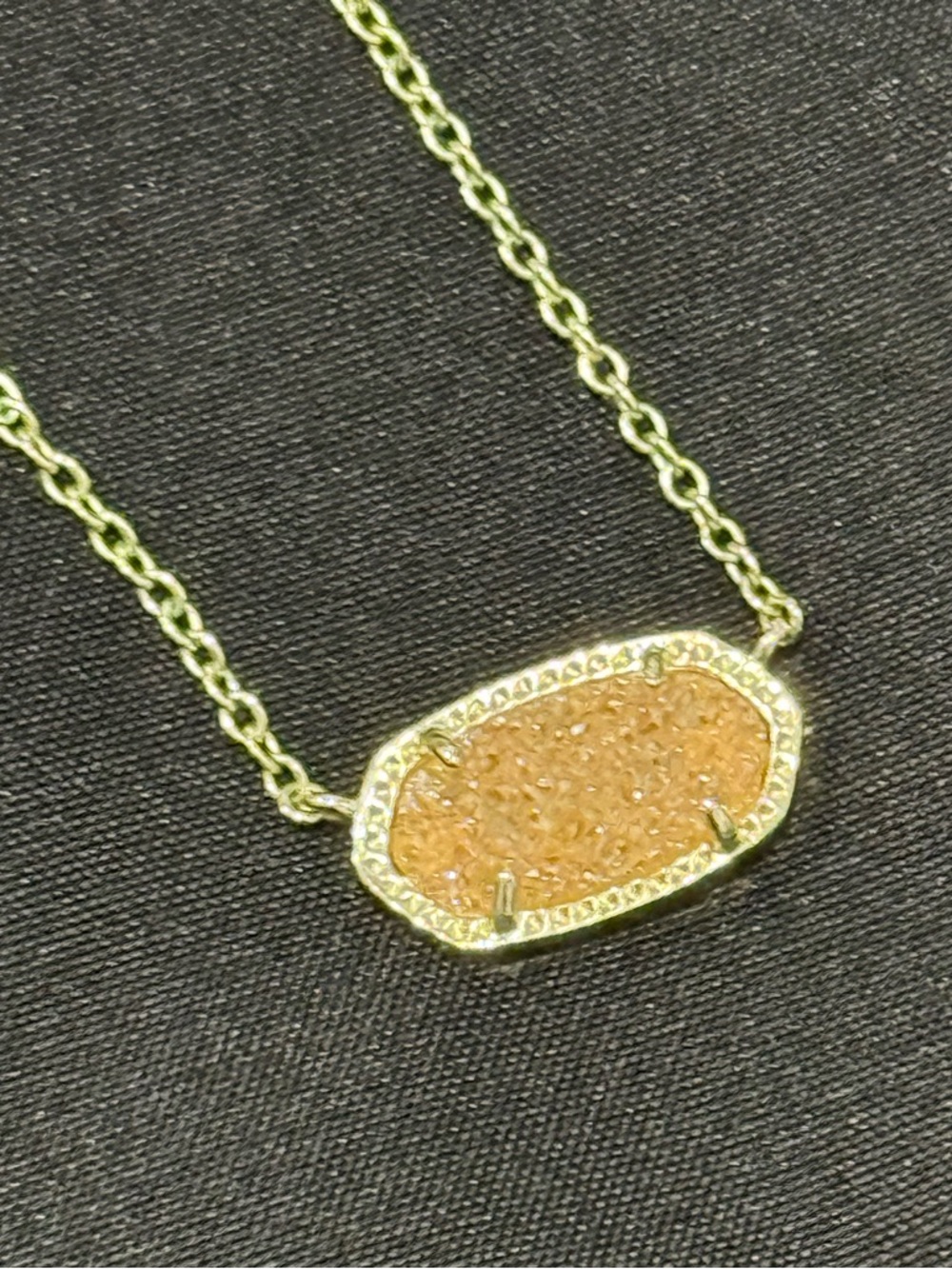 Kendra Scott Sand Drusy & Yellow Gold Elena Necklace